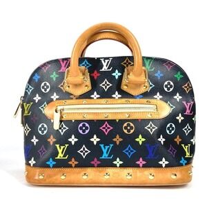 LOUIS VUITTON Black Monogram Alma Tote Bag